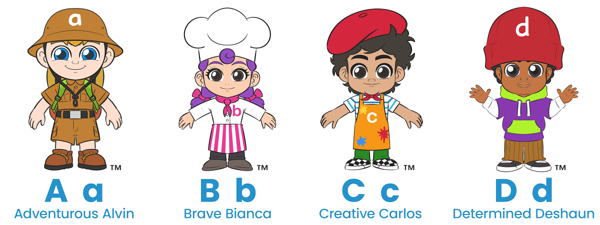 4 learn point characters