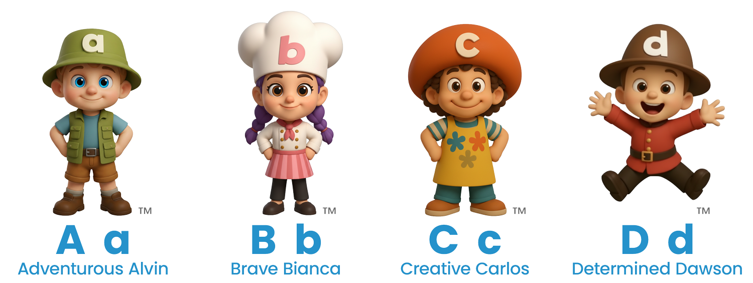 4 learn point characters