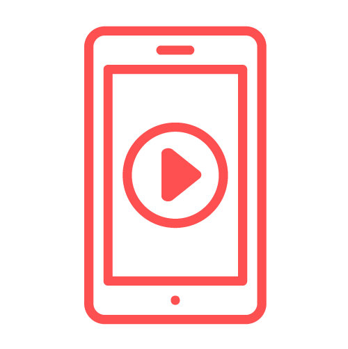 simple orange vector outline of a smartphone